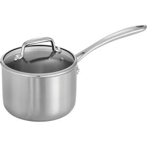 imageTramontina TriPly Clad Stainless Steel 10Piece Cookware Set with Glass Lids Pots and Pans Kitchen Set InductionReady DishwasherSafe Made in BrazilSauce pan