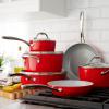 imageTramontina 10Piece Ceramic Non Stick Cookware Set with Lids HeavyGauge Aluminum Pots and Pans Kitchen Set with Nonstick Coating Dishwasher and Oven Safe RedRed