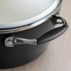 imageTramontina Gourmet Ceramica Deluxe Aluminum Deep Skillet with Lid Non Stick Frying Pan with Ceramic Interior 11inch Metallic Black Made in ItalyDeep Skillet