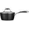 imageTramontina Gourmet Ceramica Deluxe Aluminum Deep Skillet with Lid Non Stick Frying Pan with Ceramic Interior 11inch Metallic Black Made in ItalySauce Pan