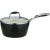 imageTramontina Gourmet Ceramica Deluxe Aluminum Deep Skillet with Lid Non Stick Frying Pan with Ceramic Interior 11inch Metallic Black Made in ItalySauce Pan