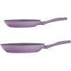 imageTramontina Solara 10 ampamp 12Inch Ceramic Non Stick Frying Pan Set HeavyGauge Aluminum Skillet with Nonstick Coating Dishwasher and Oven Safe Blue 2PackPurple