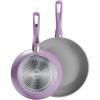 imageTramontina Solara 10 ampamp 12Inch Ceramic Non Stick Frying Pan Set HeavyGauge Aluminum Skillet with Nonstick Coating Dishwasher and Oven Safe Blue 2PackPurple