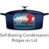 imageTramontina Enameled Cast Iron Oval Dutch Oven Pot with Lid Large 55quart Blue