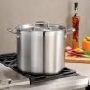 imageTramontina Gourmet Stainless Steel 20Quart Large Stock Pot with Lid12 Quarts