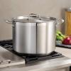 imageTramontina Gourmet Stainless Steel 20Quart Large Stock Pot with Lid16 Qt