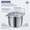 imageTramontina Tempo TriPly Base Stainless Steel 10Piece Cookware Set with Glass Lids Pots and Pans Kitchen Set InductionReady OvenSafe DishwasherSafeStock Pot