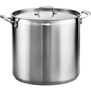 imageTramontina Gourmet Stainless Steel 20Quart Large Stock Pot with Lid24 Qt