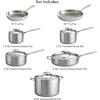imageTramontina Signature TriPly Clad Stainless Steel 13Piece Cookware Set with Lids Pots and Pans Kitchen Set InductionReady DishwasherSafe NSFCertified12Piece