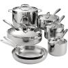 imageTramontina Signature TriPly Clad Stainless Steel 13Piece Cookware Set with Lids Pots and Pans Kitchen Set InductionReady DishwasherSafe NSFCertified12Piece