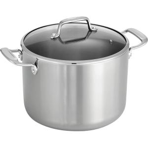 imageTramontina Boston TriPly Clad Stainless Steel 8Inch Small Frying Pan InductionReady Skillet DishwasherSafe NSFCertified Made in BrazilStock Pot