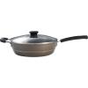 imageTramontina Sicilia 45Quart Non Stick Chef Pan with Glass Lid Aluminum Nonstick Saute Cooking Pan HazelnutHazelnut