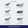 imageTramontina Ceramic Non Stick 6Piece Nesting Sauce Pan Set with Lids  Stackable Nonstick Cookware Set Dishwasher and Oven Safe WhiteWhite