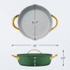 imageTramontina Fiora 425Quart Multipurpose Ceramic Non Stick Cooking Pan with Lid Frost BlueGreen