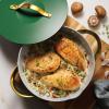 imageTramontina Fiora 425Quart Multipurpose Ceramic Non Stick Cooking Pan with Lid Frost BlueGreen