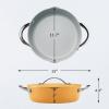 imageTramontina Fiora 425Quart Multipurpose Ceramic Non Stick Cooking Pan with Lid Frost BlueMarigold