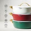 imageTramontina Fiora 425Quart Multipurpose Ceramic Non Stick Cooking Pan with Lid Frost BlueMerlot