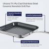 imageTramontina Utsava TriPly Clad Stainless Steel 10Inch Square Grill Pan with Ceramic Non Stick Interior InductionReady