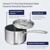 imageTramontina Utsava TriPly Clad Stainless Steel 22Quart Sauce Pan with Lid and Ceramic Non Stick Interior InductionReady Small Saucepan