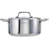 imageTramontina Utsava TriPly Clad Stainless Steel 325Quart Casserole with Lid and Ceramic Non Stick Interior InductionReady Small Dutch Oven PotSilver