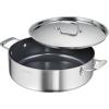 imageTramontina Utsava TriPly Clad Stainless Steel 325Quart Casserole with Lid and Ceramic Non Stick Interior InductionReady Small Dutch Oven PotSilver