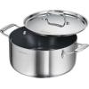 imageTramontina Utsava TriPly Clad Stainless Steel 325Quart Casserole with Lid and Ceramic Non Stick Interior InductionReady Small Dutch Oven PotSilver