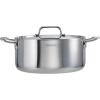 imageTramontina Utsava TriPly Clad Stainless Steel 325Quart Casserole with Lid and Ceramic Non Stick Interior InductionReady Small Dutch Oven PotSilver
