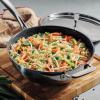 imageTramontina Utsava TriPly Clad Stainless Steel 375Quart Wok with Lid and Ceramic Non Stick Interior InductionReady Cooking Pan