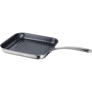 imageTramontina Utsava TriPly Clad Stainless Steel 10Inch Square Grill Pan with Ceramic Non Stick Interior InductionReady