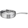 imageTramontina Utsava TriPly Clad Stainless Steel 29Quart Saute Pan with Lid and Ceramic Non Stick Interior InductionReady Cooking PanCeramic