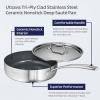 imageTramontina Utsava TriPly Clad Stainless Steel 29Quart Saute Pan with Lid and Ceramic Non Stick Interior InductionReady Cooking PanCeramic