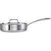 imageTramontina Utsava TriPly Clad Stainless Steel 29Quart Saute Pan with Lid and Ceramic Non Stick Interior InductionReady Cooking PanCeramic