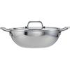 imageTramontina Utsava TriPly Clad Stainless Steel 4Quart Kadai with Lid and Ceramic Non Stick Interior InductionReady Large Kadhai Pot for Indian CookingSilver