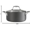 imageTramontina OnyxPro Hard Anodized Non Stick 3Quart Sauce Pan with Glass Lid Oven SafeDutch Oven