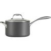 imageTramontina OnyxPro Hard Anodized Non Stick 3Quart Sauce Pan with Glass Lid Oven SafeSauce Pan
