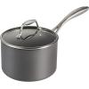 imageTramontina OnyxPro Hard Anodized Non Stick 3Quart Sauce Pan with Glass Lid Oven SafeSauce Pan