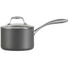 imageTramontina OnyxPro Hard Anodized Non Stick 3Quart Sauce Pan with Glass Lid Oven SafeSauce Pan