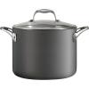 imageTramontina OnyxPro Hard Anodized Non Stick 3Quart Sauce Pan with Glass Lid Oven SafeStock Pot