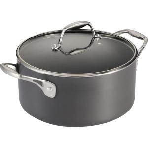 imageTramontina OnyxPro Hard Anodized Non Stick 3Quart Sauce Pan with Glass Lid Oven SafeDutch Oven