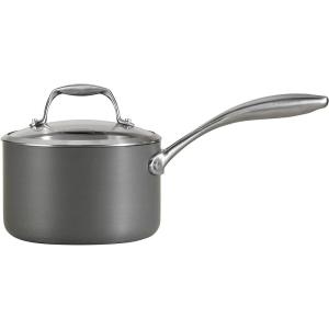 imageTramontina OnyxPro Hard Anodized Non Stick 3Quart Sauce Pan with Glass Lid Oven SafeSauce Pan